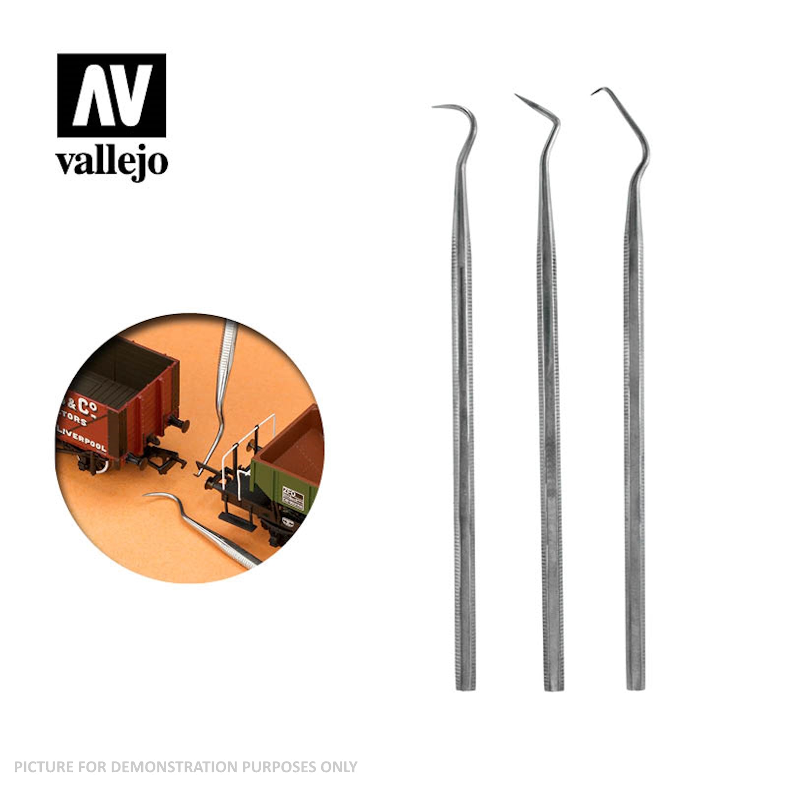 Vallejo Hobby Tools - Set of 3 Stainless Steel Probes